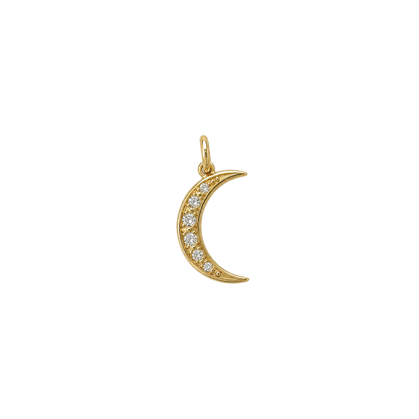 Pave Crescent Moon