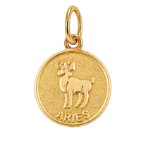 Gold Horoscope Medallion