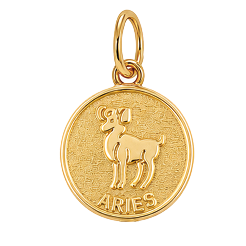 Gold Horoscope Medallion