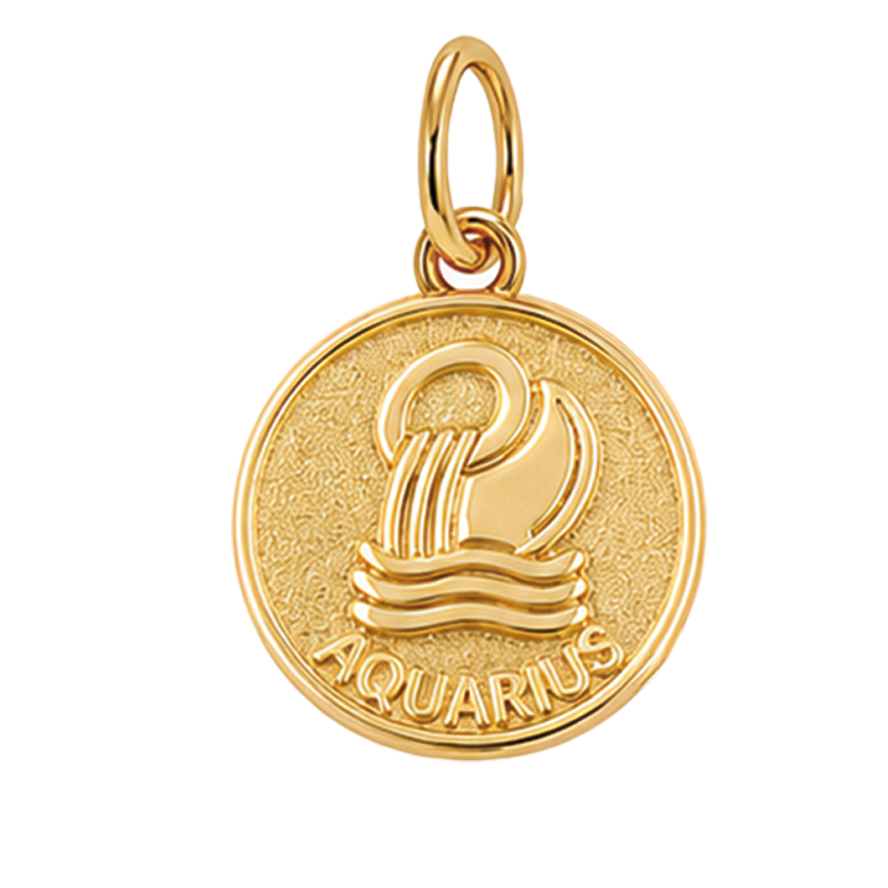 Gold Horoscope Medallion