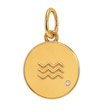 Gold Horoscope Medallion (Charm Builder)