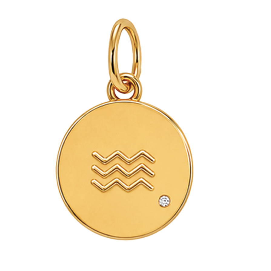 Gold Horoscope Medallion (Charm Builder)