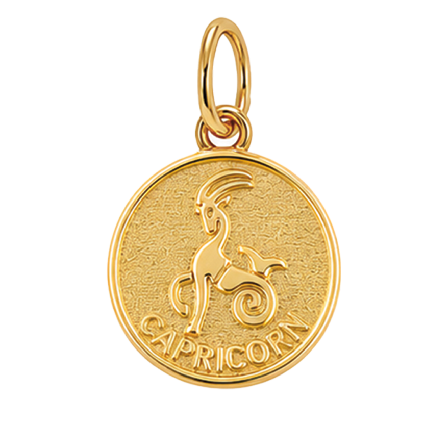 Gold Horoscope Medallion