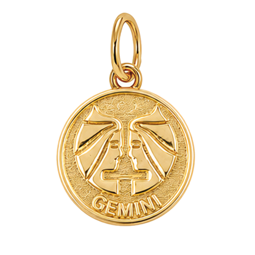 Gold Horoscope Medallion