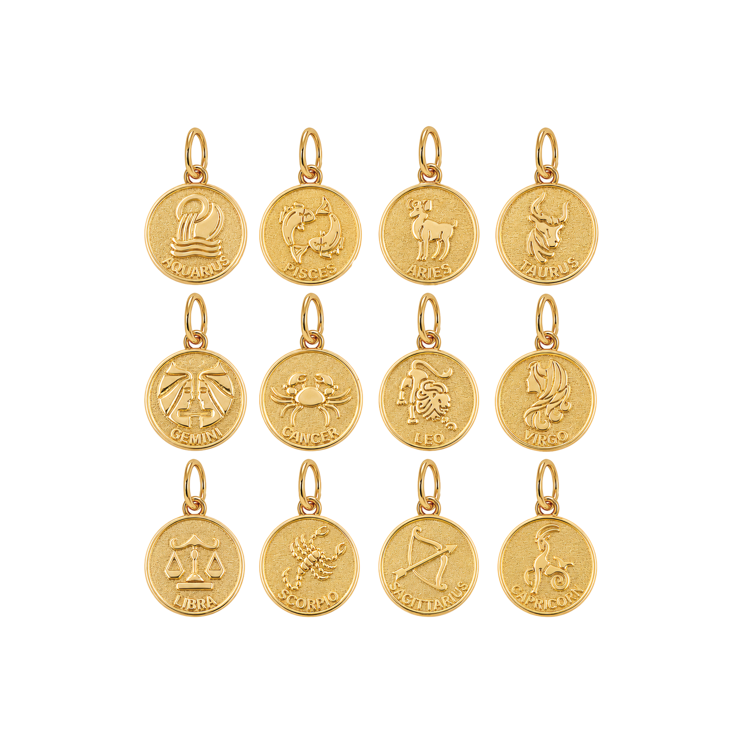 Gold Horoscope Medallion