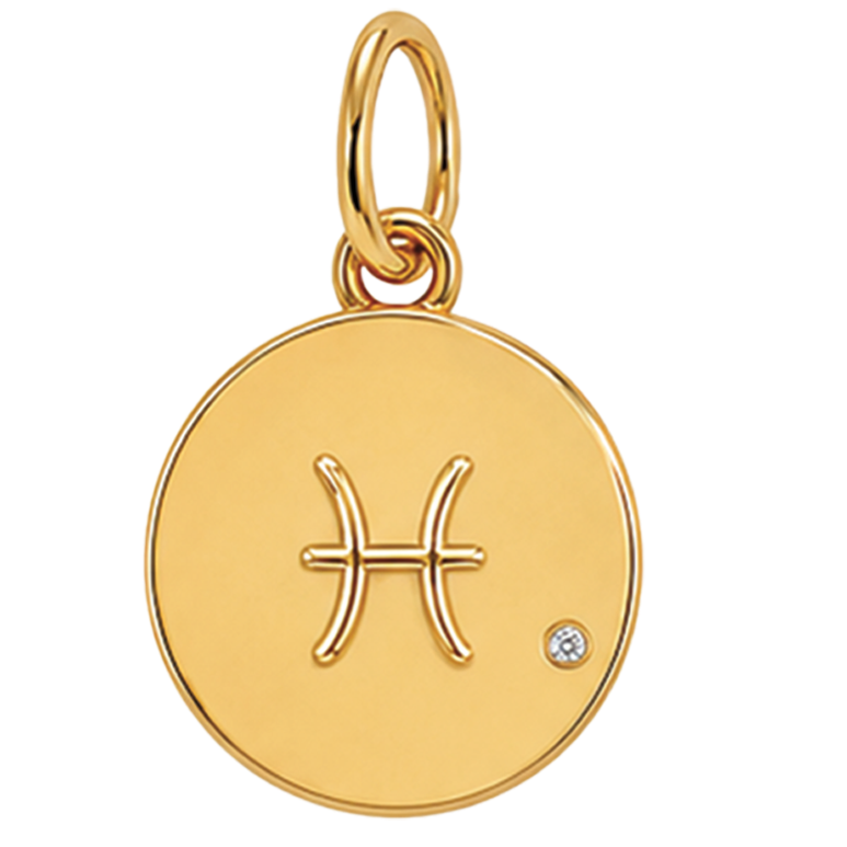 Gold Horoscope Medallion (Charm Builder)