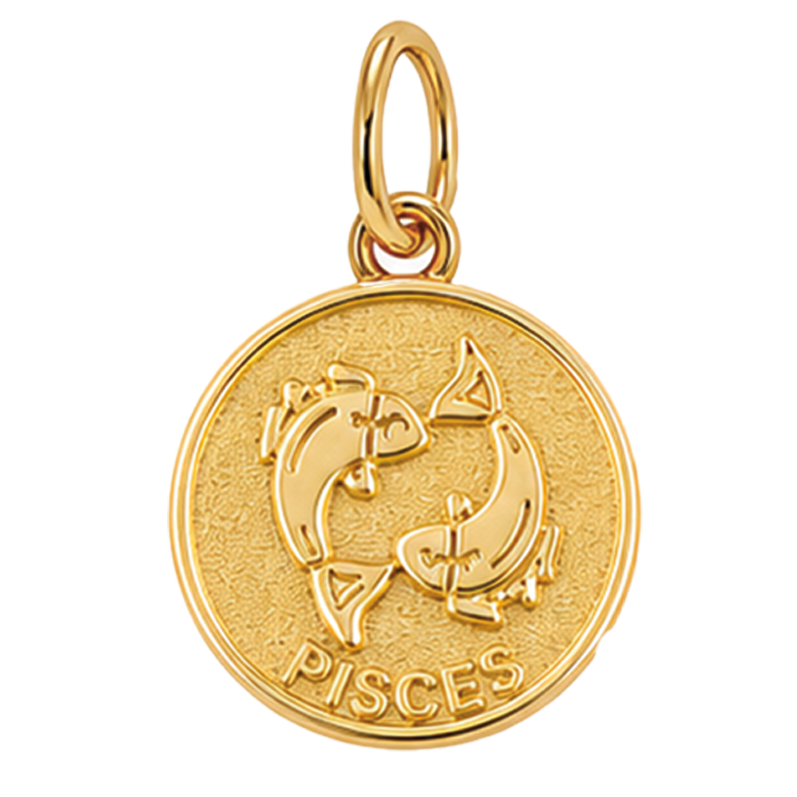 Gold Horoscope Medallion