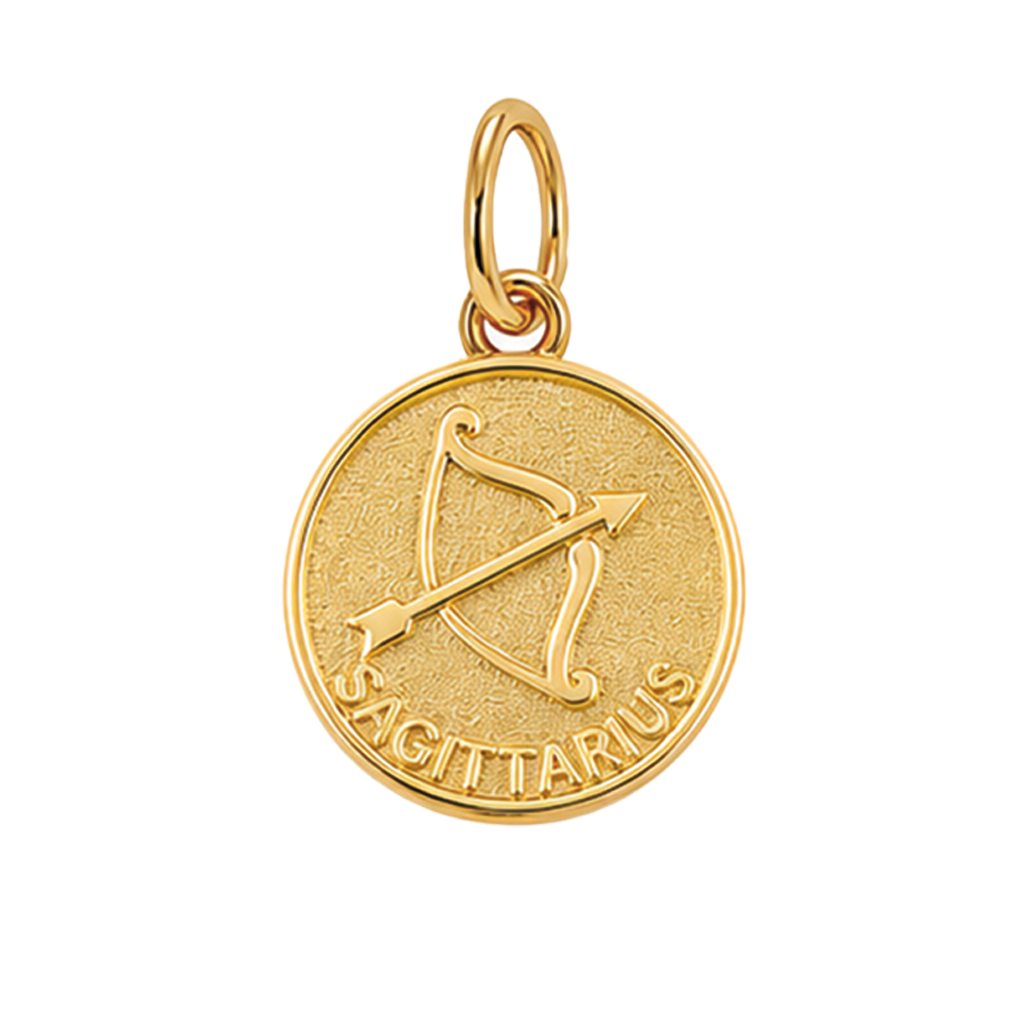 Gold Horoscope Medallion