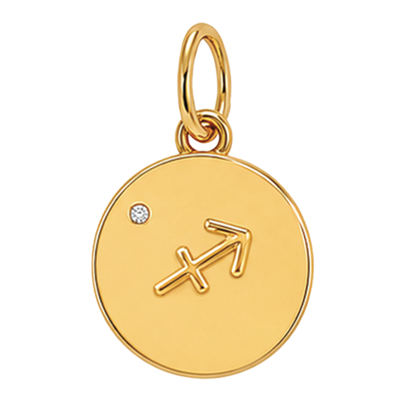 Gold Horoscope Medallion (Charm Builder)