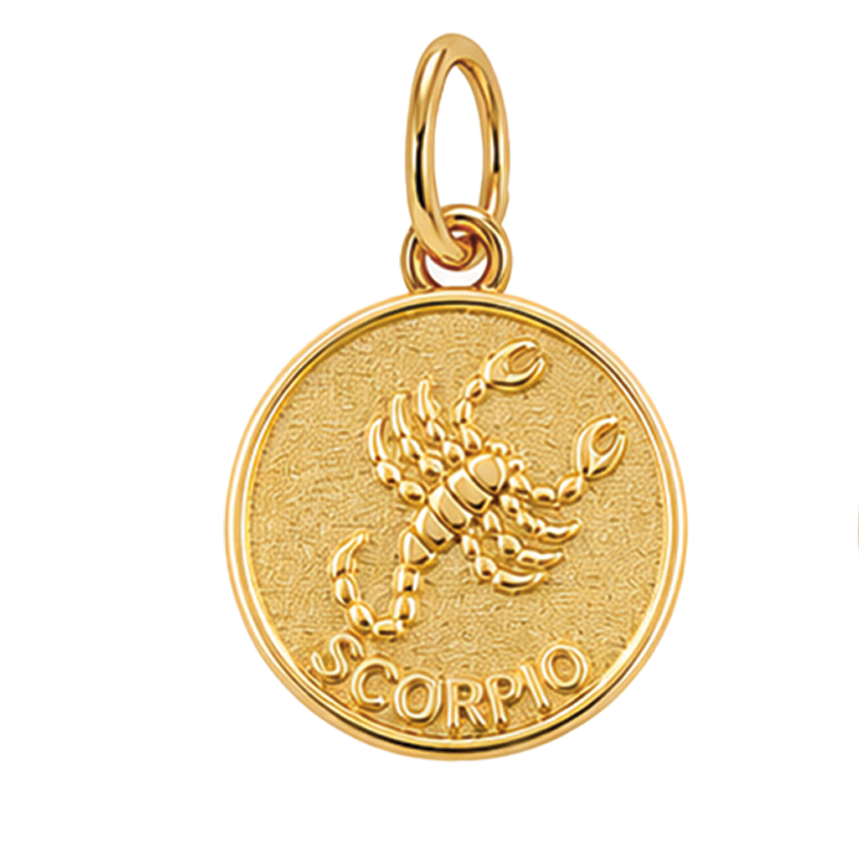 Gold Horoscope Medallion
