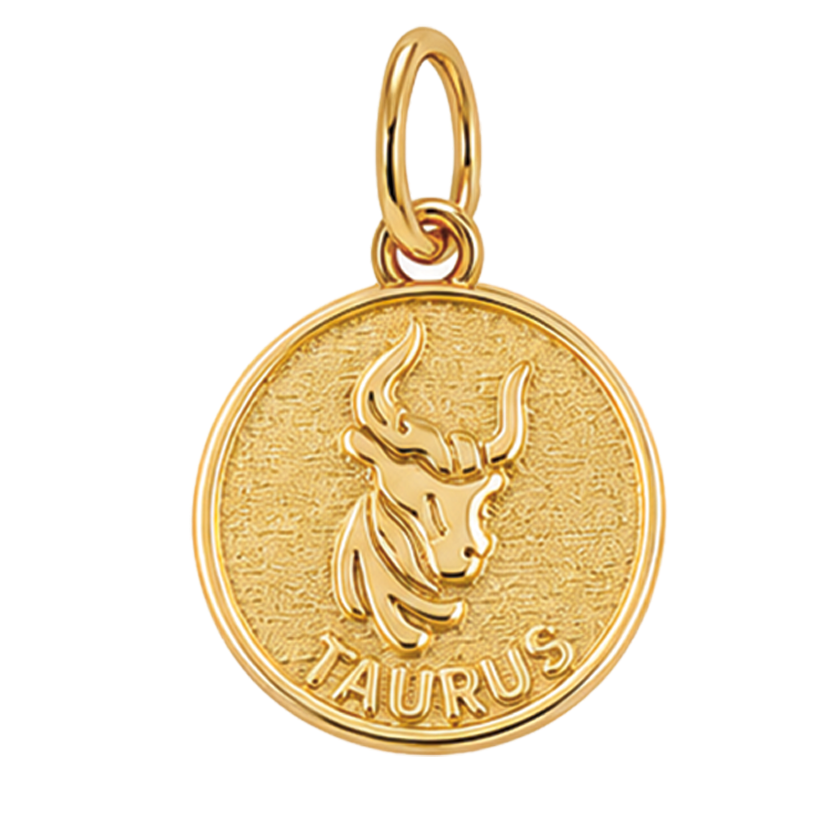 Gold Horoscope Medallion