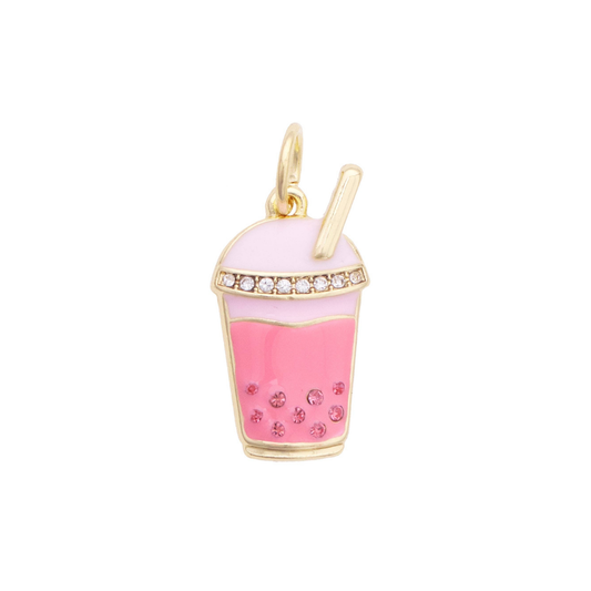 Rhinestone Boba Charm