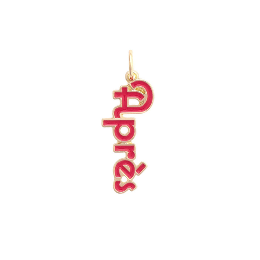 Après Enamel Script Charm in Red