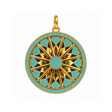 Turquoise Compass Rose Medallion