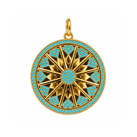 Turquoise Compass Rose Medallion