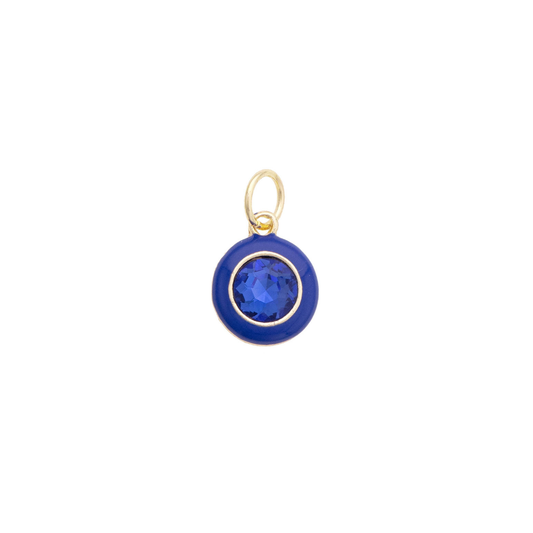 Enamel Bezel Charm in Blue