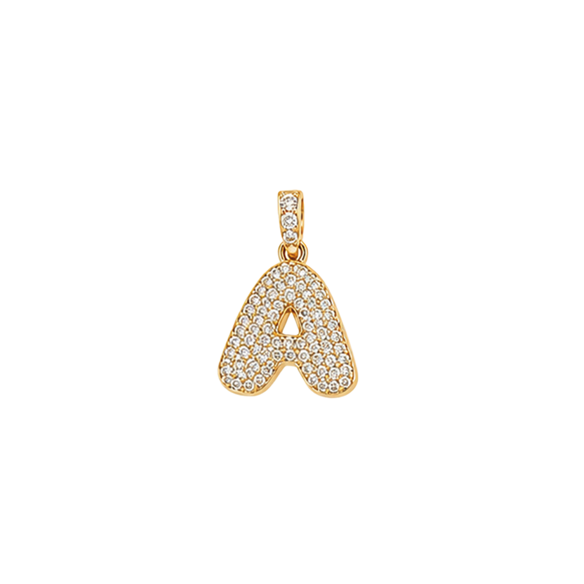 Pave Gold Initials