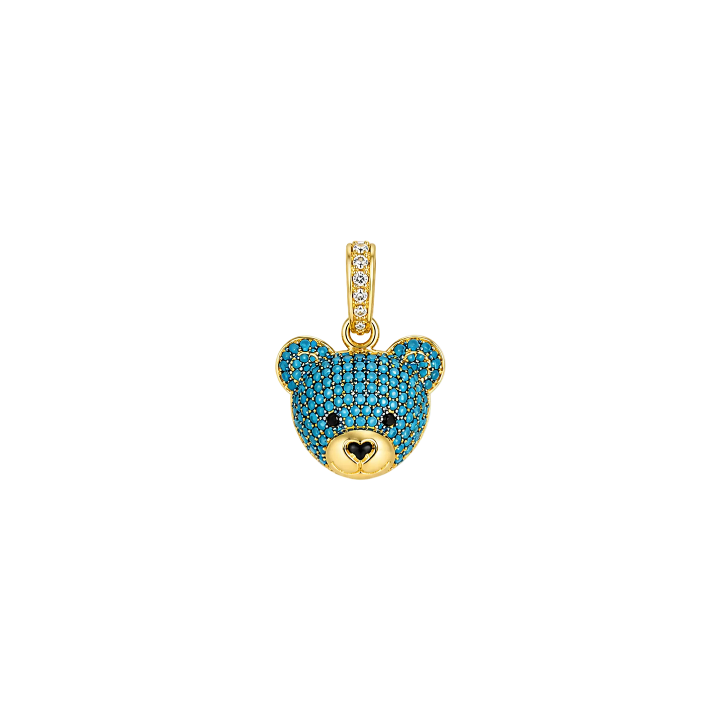 Pave Teddy Bear Face