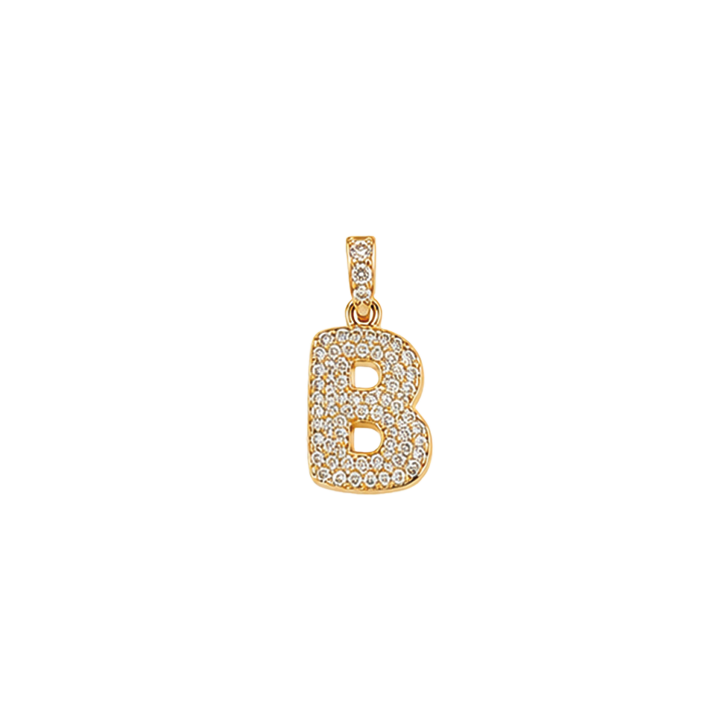 Pave Gold Initials