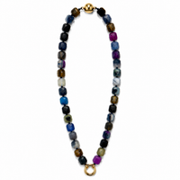 Agate Cubbed Stone Chain