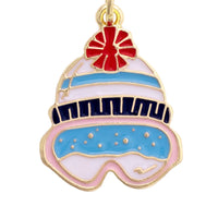 Ski Goggles Enamel Charm in Multi