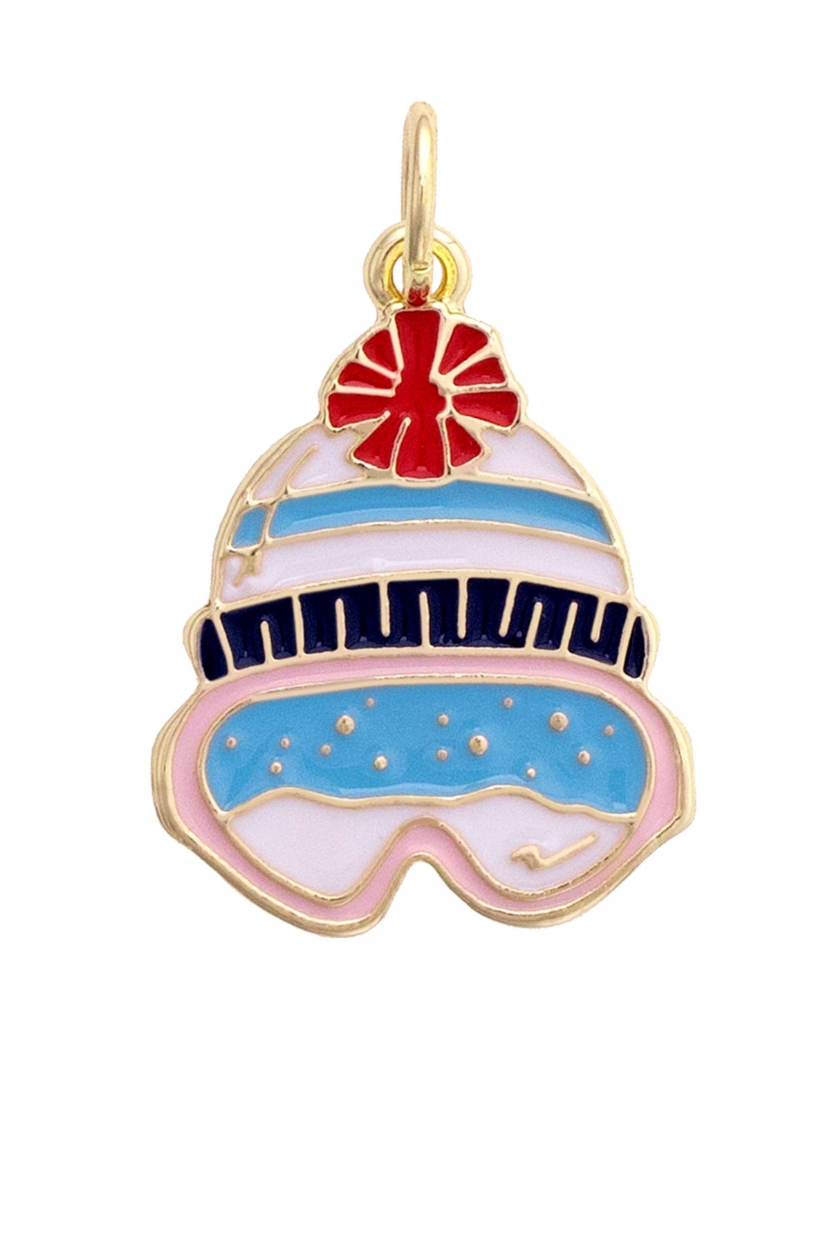 Ski Goggles Enamel Charm in Multi