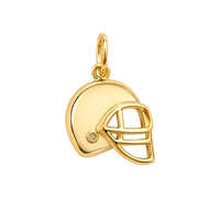 Gold Football Helmet Charm