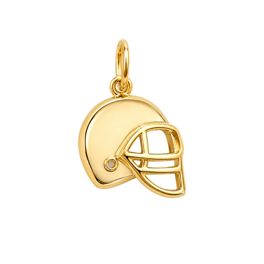 Gold Football Helmet Charm