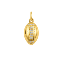 Gold Football Charm