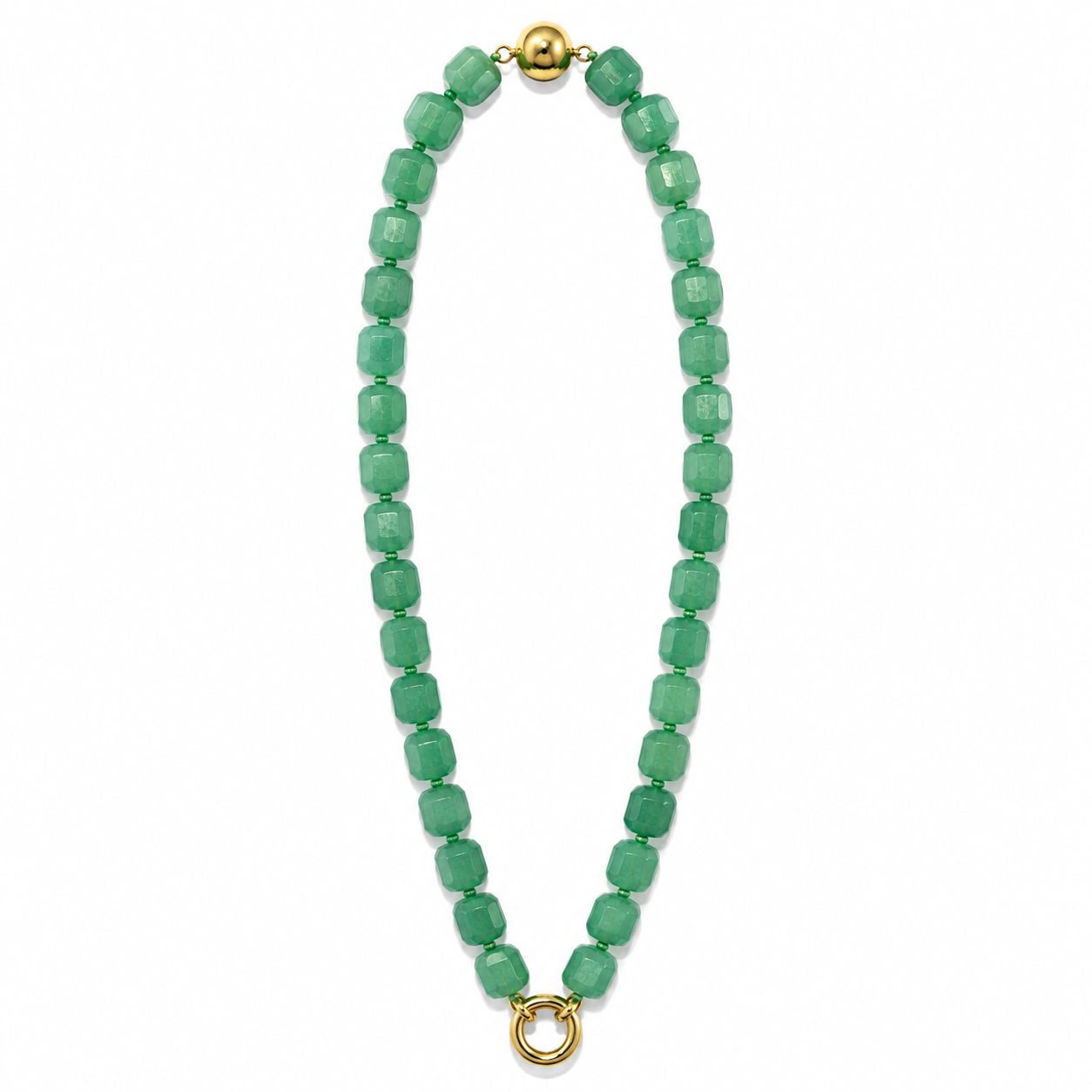Agate Cubbed Stone Chain