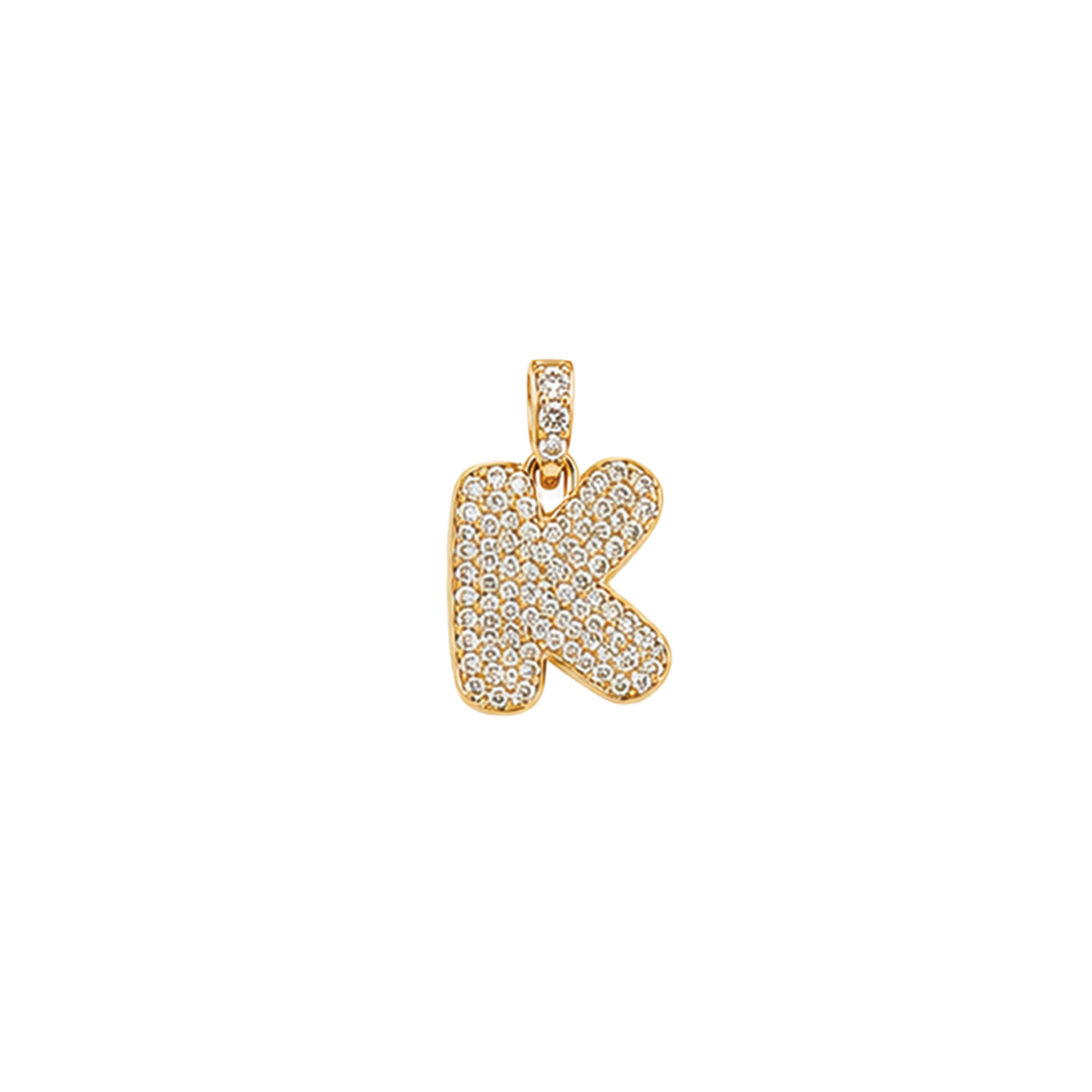 Pave Gold Initials