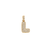 Pave Gold Initials