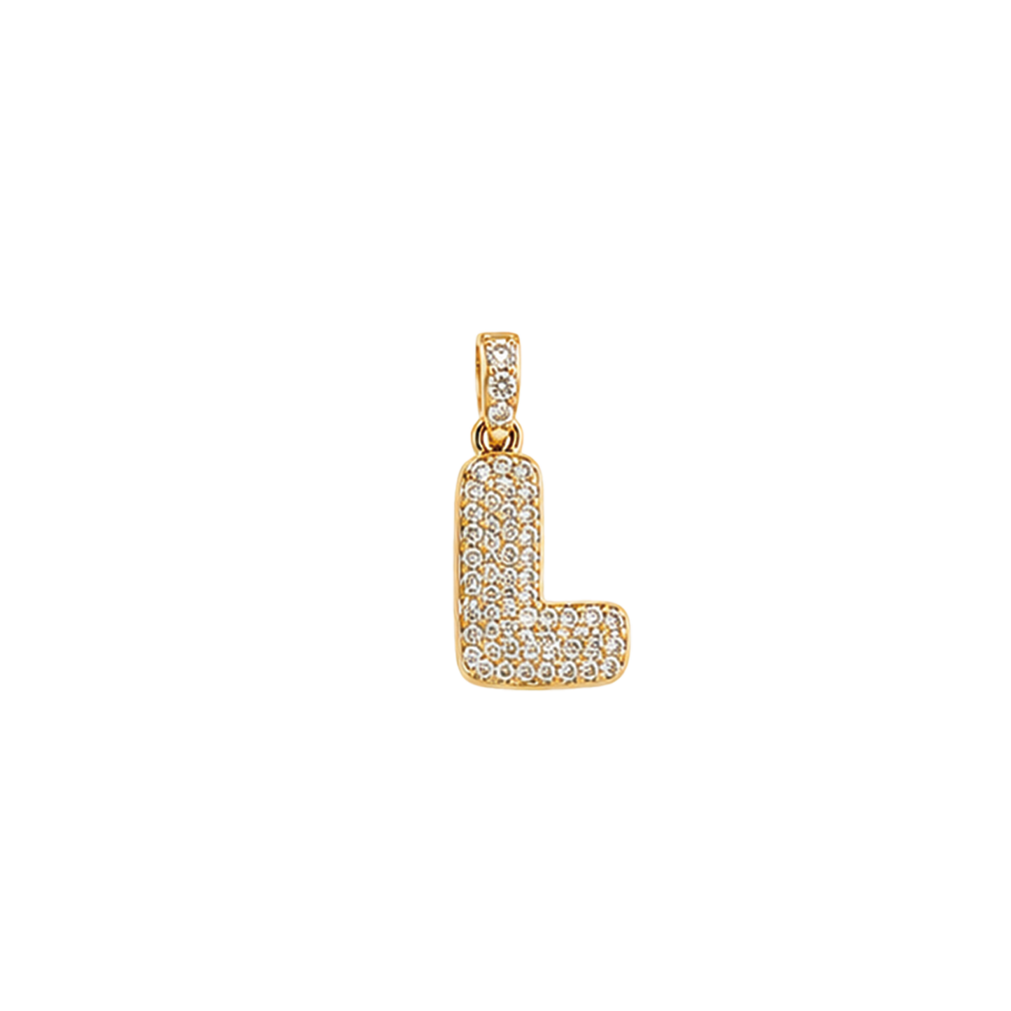Pave Gold Initials
