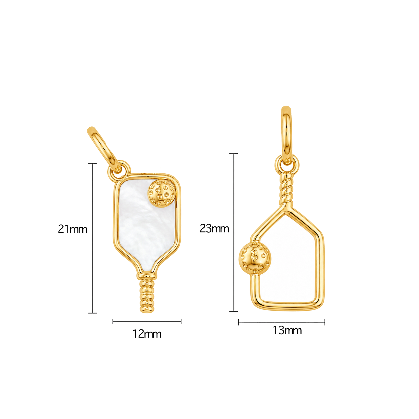 Pickleball Paddle Charm
