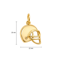 Gold Football Helmet Charm