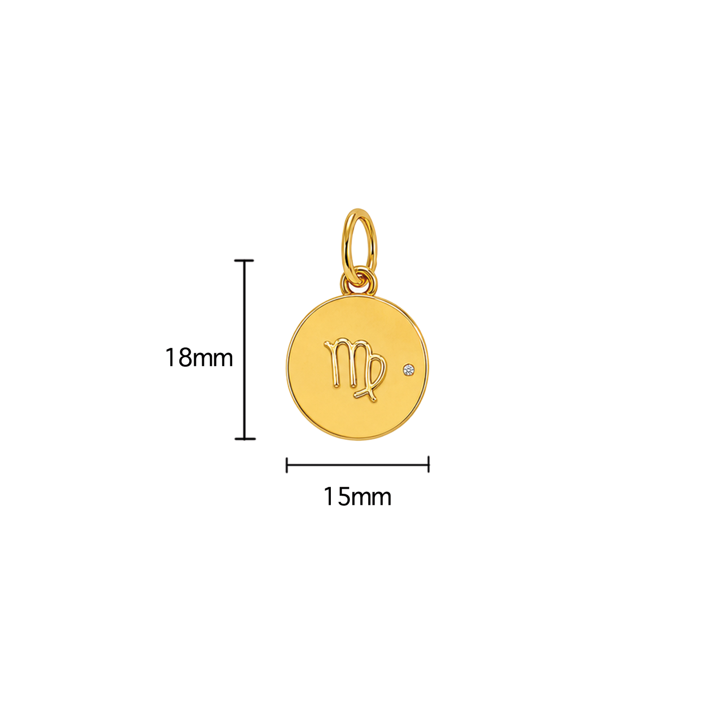 Gold Horoscope Medallion