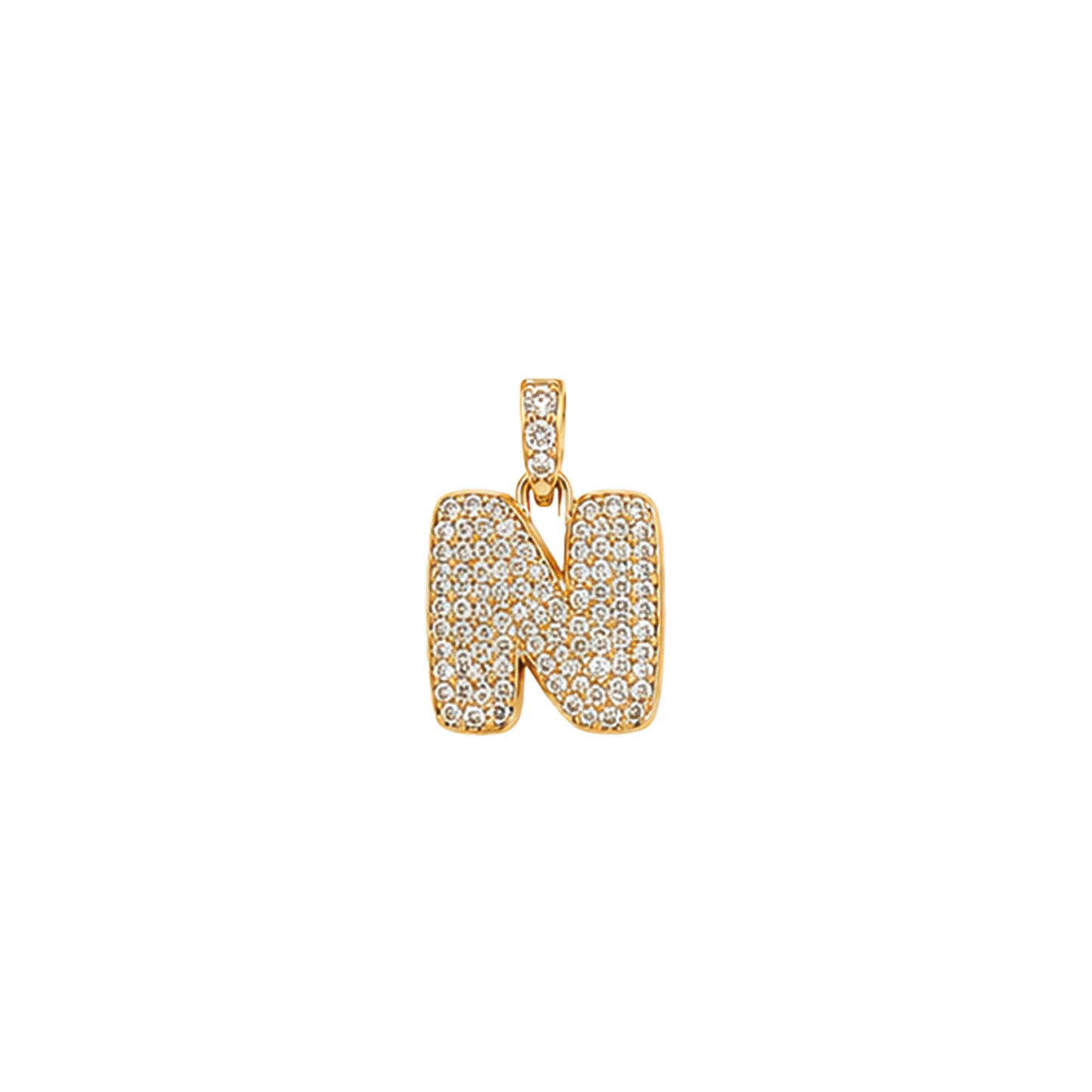 Pave Gold Initials