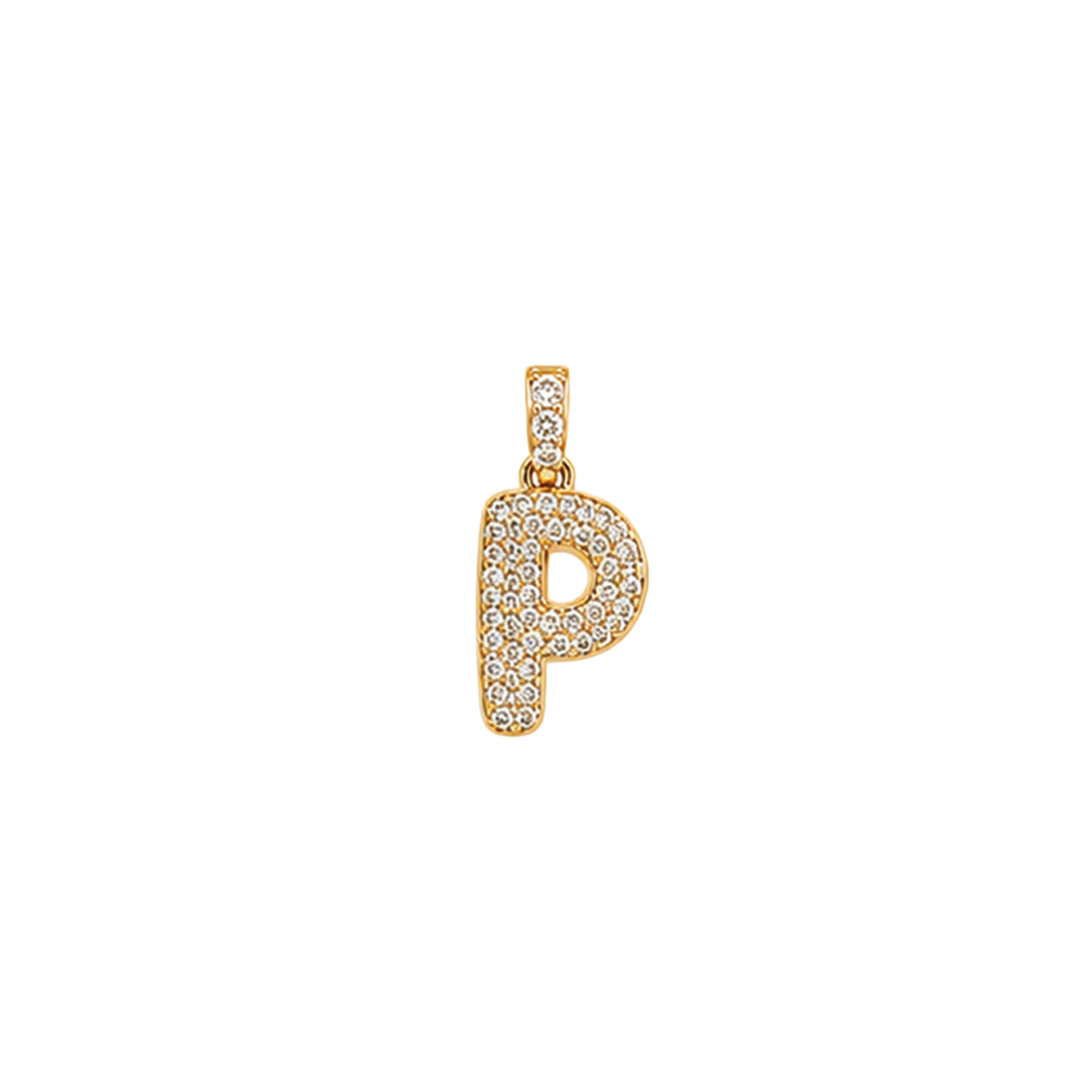 Pave Gold Initials