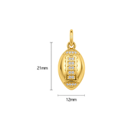 Gold Football Charm