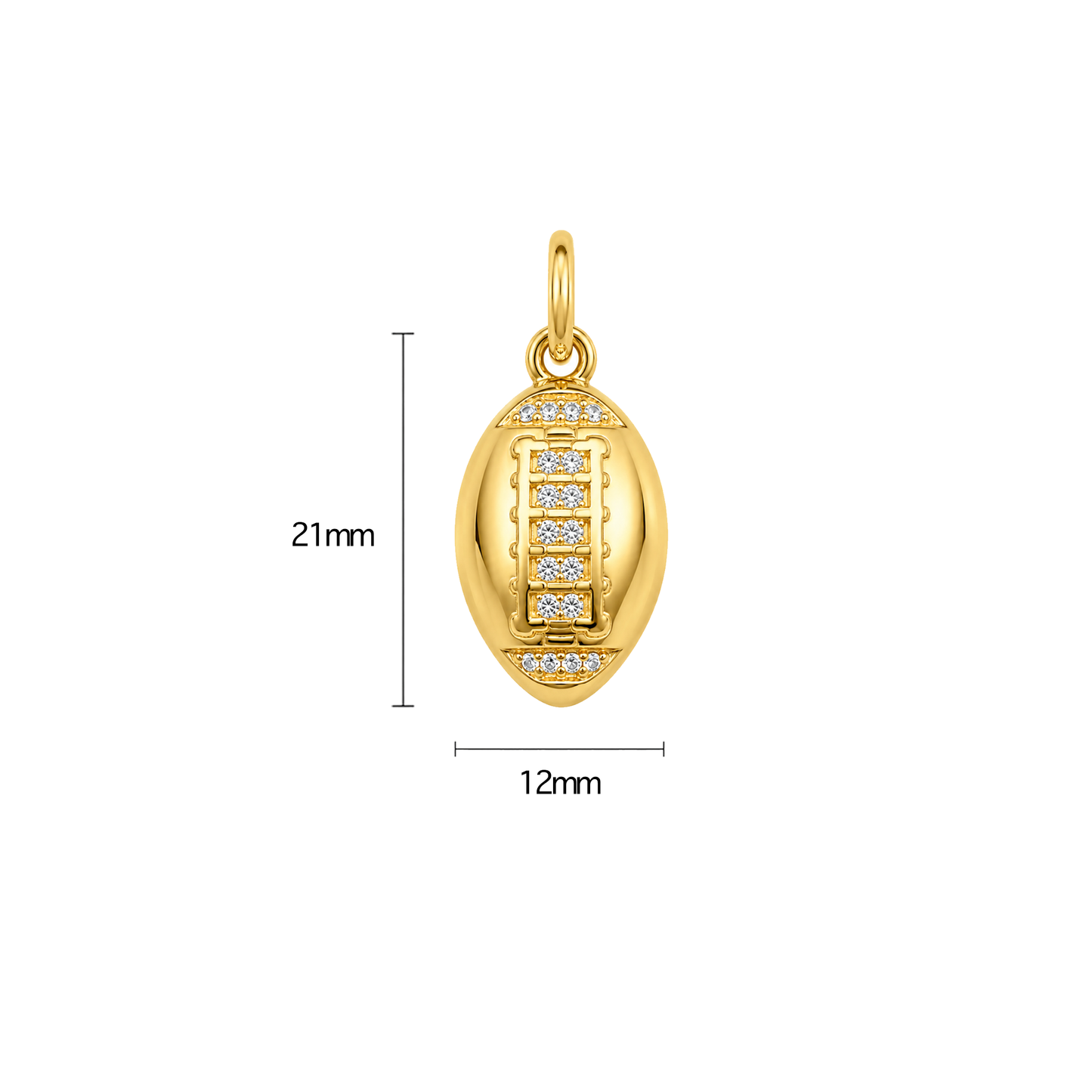 Gold Football Charm