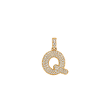 Pave Gold Initials