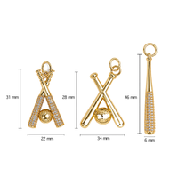 Baseball Bat Charms