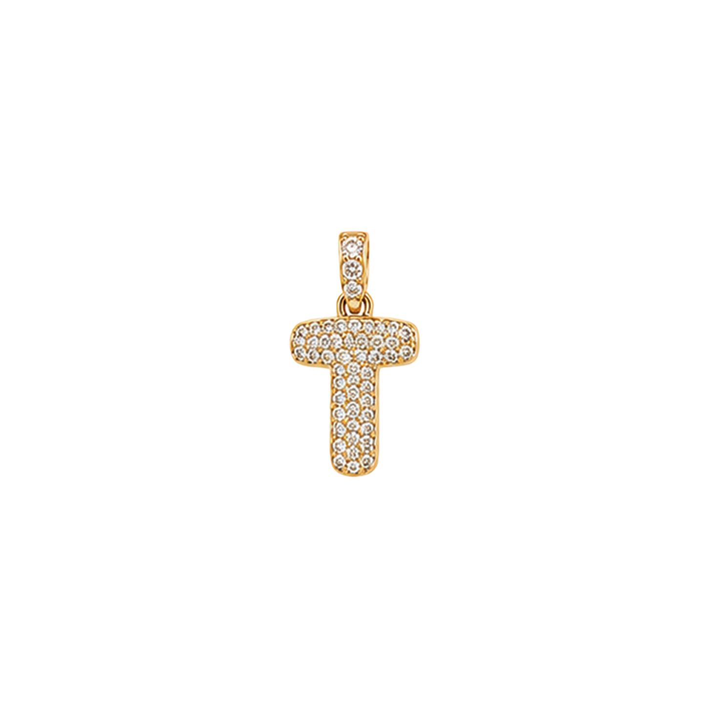 Pave Gold Initials